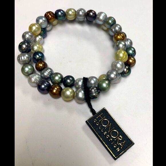 2-Honora Multi Colored Stretchy Bracelets "Dark Multi Collection" NWTS! - Picture 3 of 6